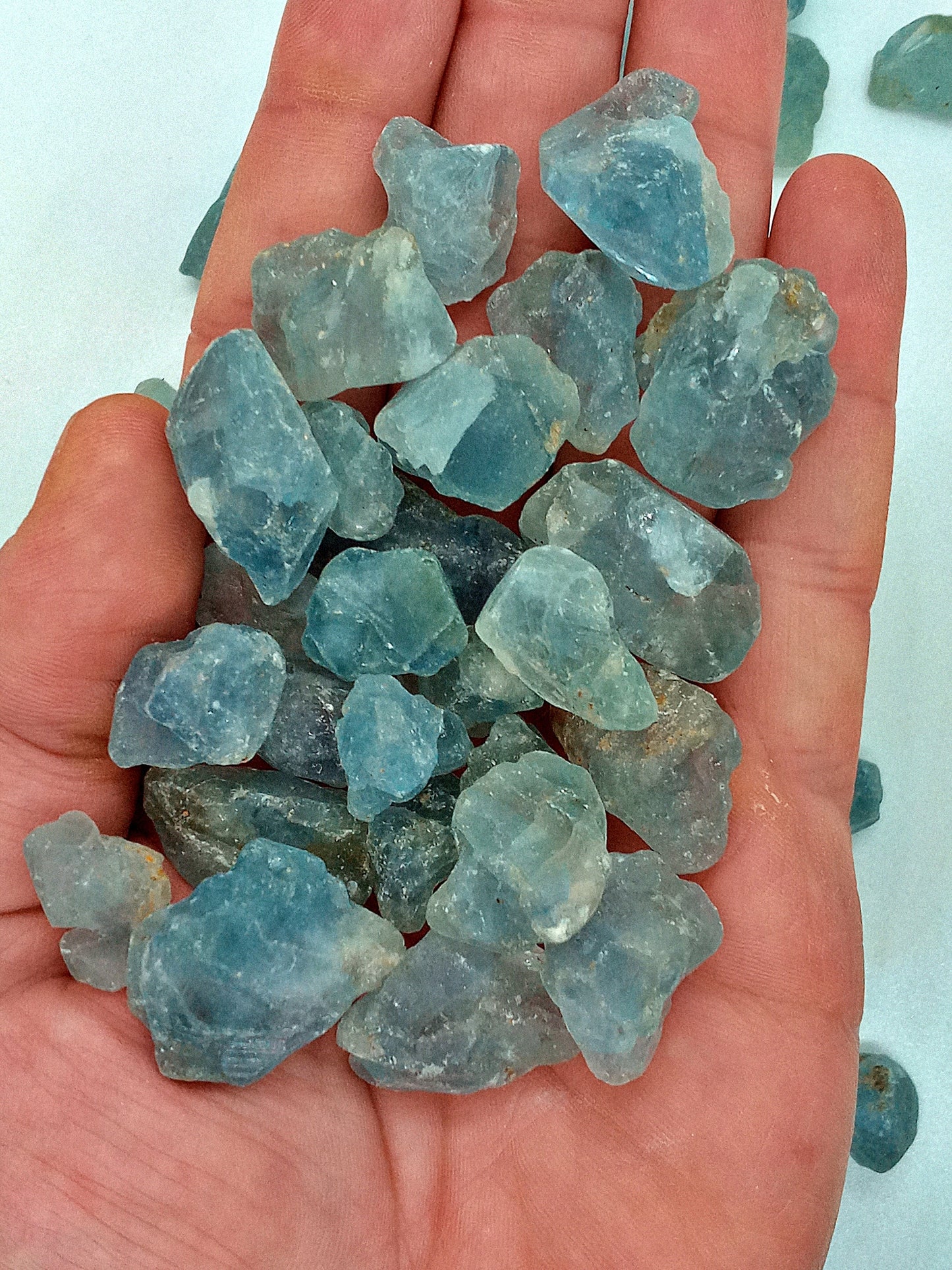 Bulk Celestite! Choose how Many and Save with Sunny’s bulk wholesale pricing! Natural, rough Celestine crystals! Great for tumbling!