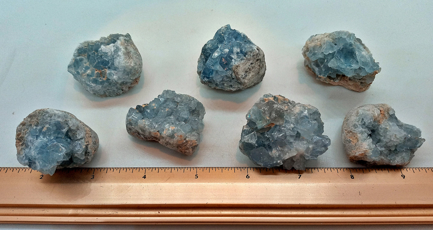 Bulk Celestine Clusters!  Raw Celestite Clusters Choose how Many! Natural Celestine mini clusters!  Crystals, geodes, points!