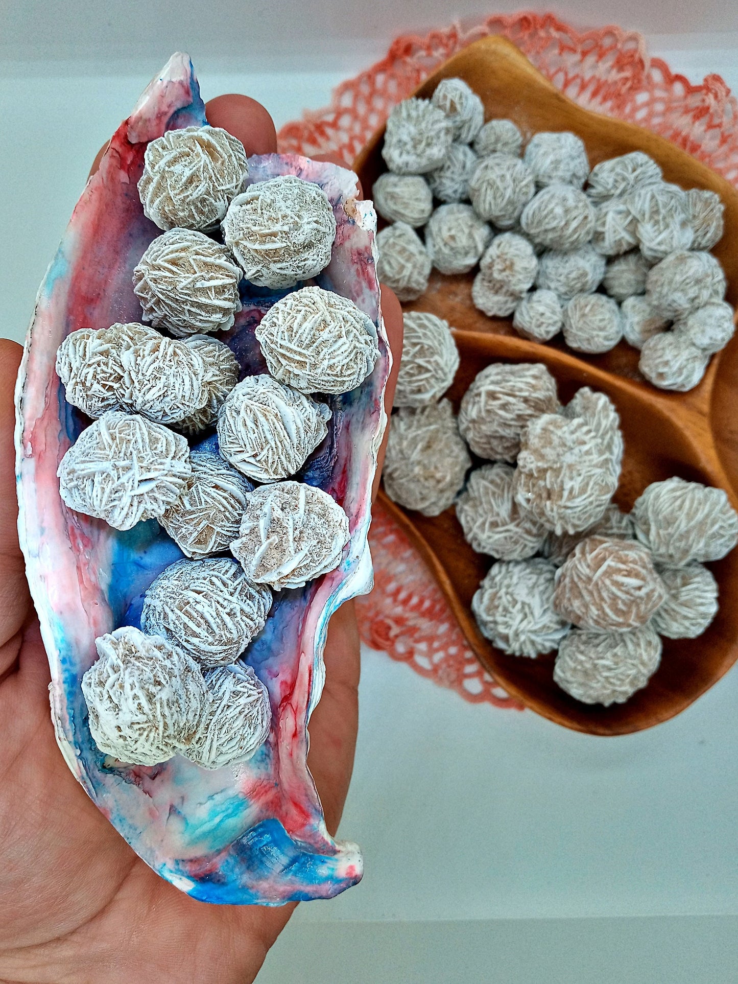 Bulk Desert Rose!  Choose how many and save with Sunny’s bulk pricing! Barite Rose stones and crystals!  Selenite Rose Wholesale!