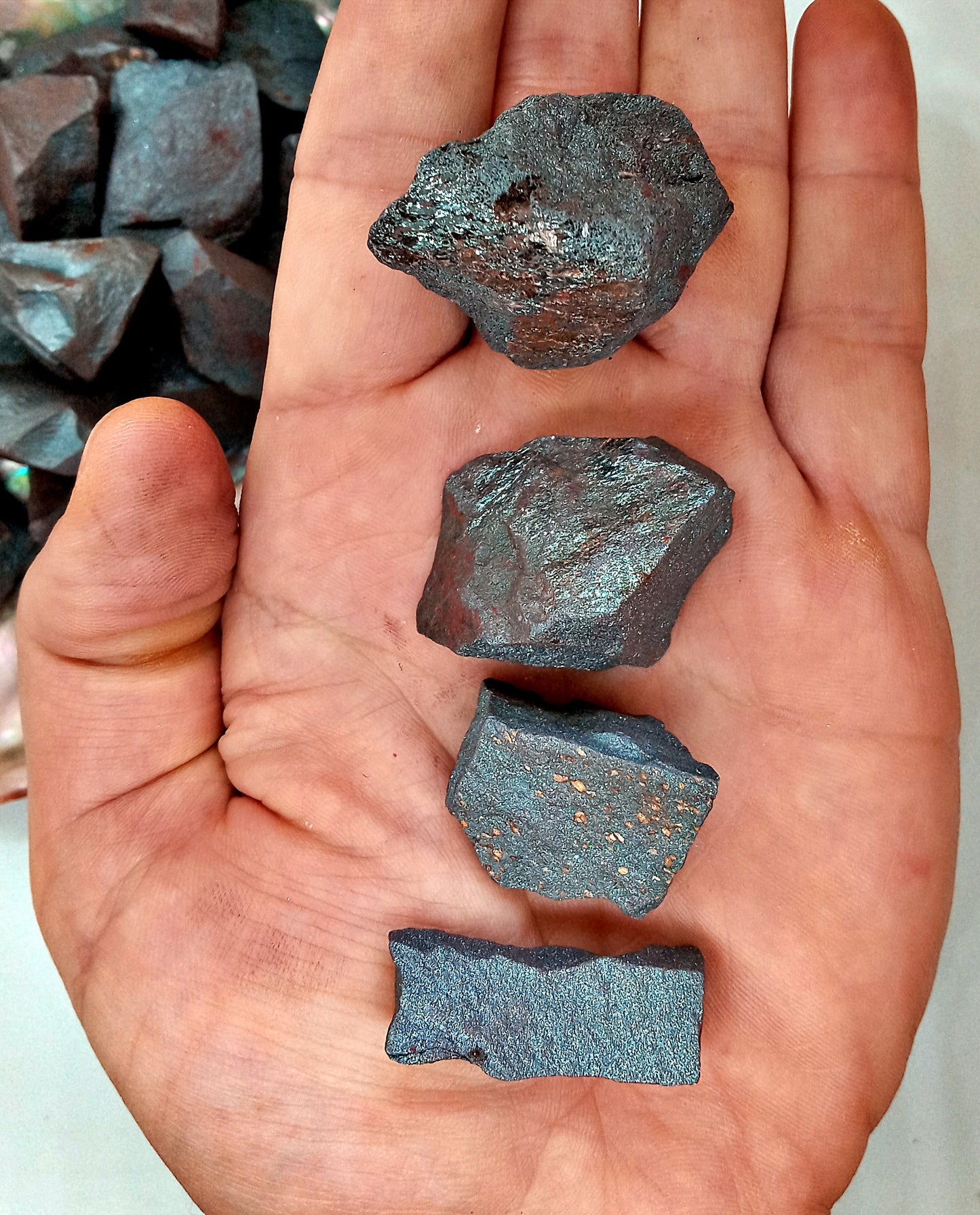 Hematite crystals!  Choose from three (3) sizes of quality, all-natural, rough raw Hematite.  Hematite crystals from Great Lakes USA.