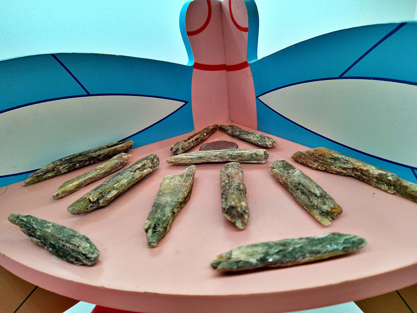 Green Kyanite Crystals!  Choose from two (2) sizes of quality, all-natural, raw, Green Kyanite fans and blades!