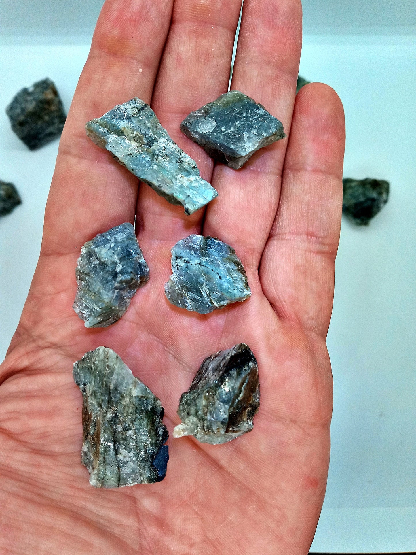 Labradorite Crystals!  Choose from five (5) sizes of quality, all-natural, raw, Labradorite stones, crystals and chunks!