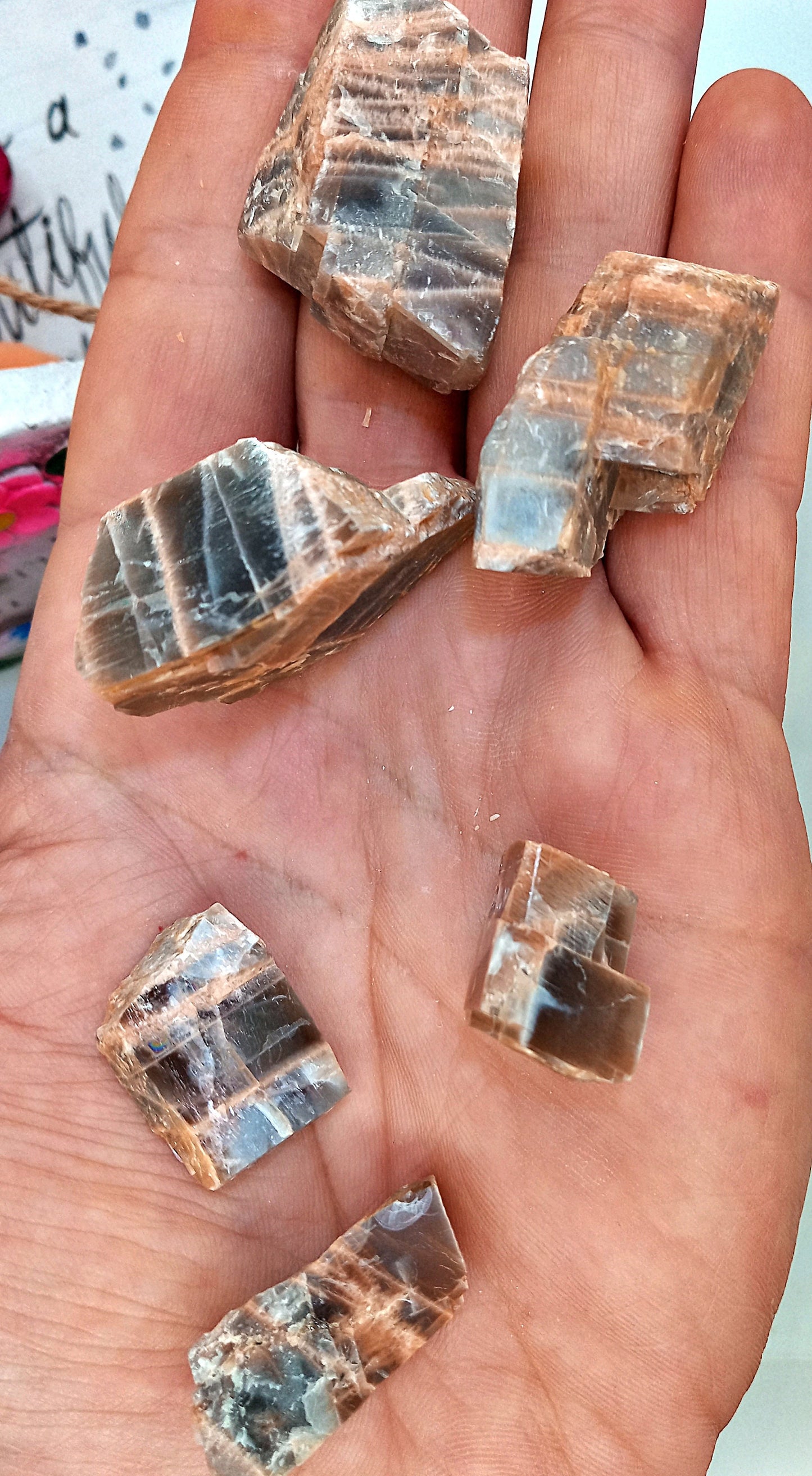 RARE! Bi-Colored Moonstone crystals! Choose from two (2) sizes of quality, all-natural, raw, Bi-Colored Moonstone stones!