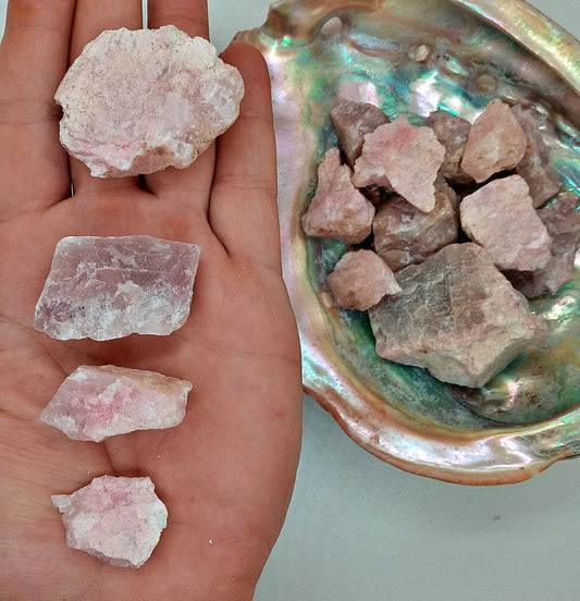 Pink Petalite! Choose from two (2) sizes of quality, all-natural, raw, Petalite stones n crystals!  Rough Castorite crystals!  Pocket Stone!