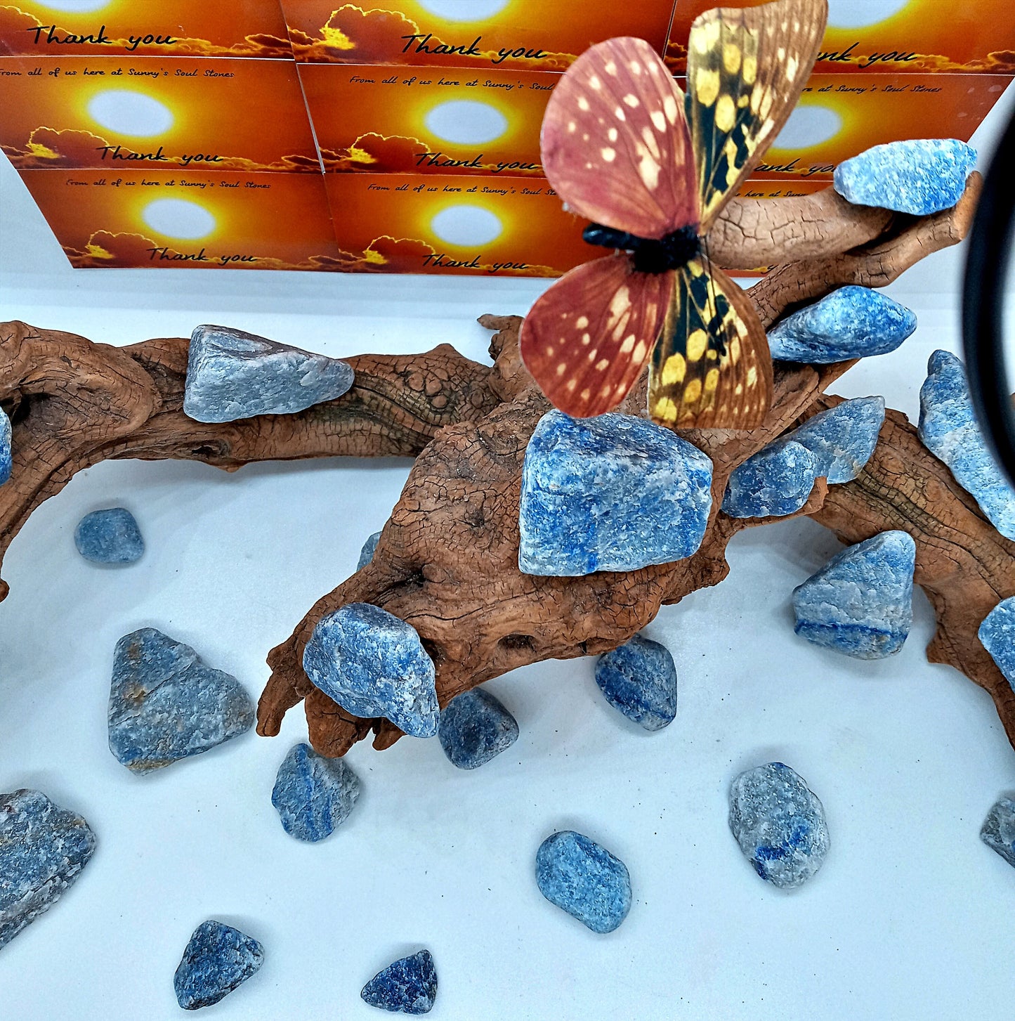 Blue Quartz!  Choose from three (3) sizes of quality, all-natural, raw, Blue Quartz stones and crystals!