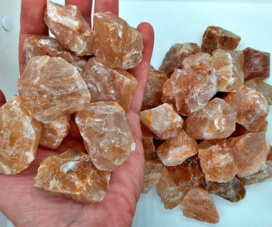 X-Large Golden Healer Chunks!  Golden Healer Quartz quality, all-natural, raw, crystals and stones!