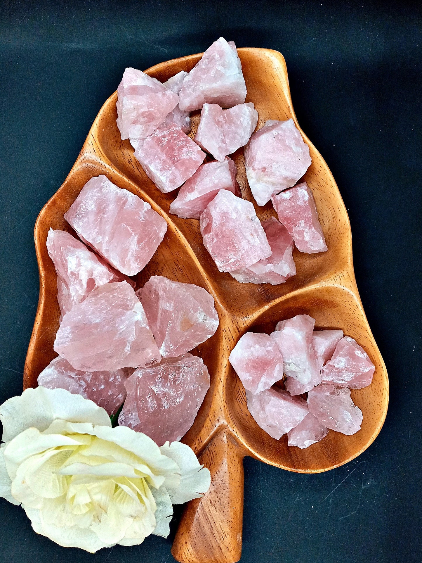 Rose Quartz Crystals!  Choose from five (5) sizes of quality, all-natural, raw, Rose Quartz stones and crystals!