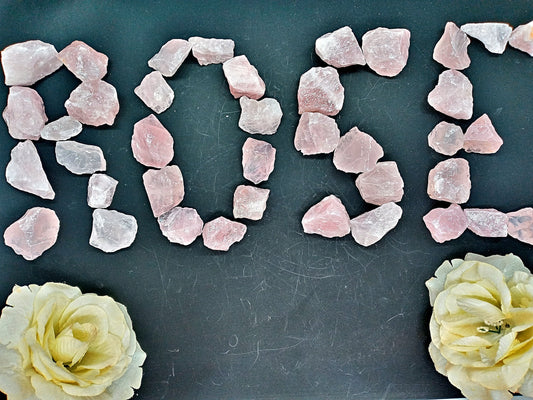 A-Grade Rose Quartz! Choose from five (5) sizes of quality, all-natural, raw, Rose Quartz stones and crystals.