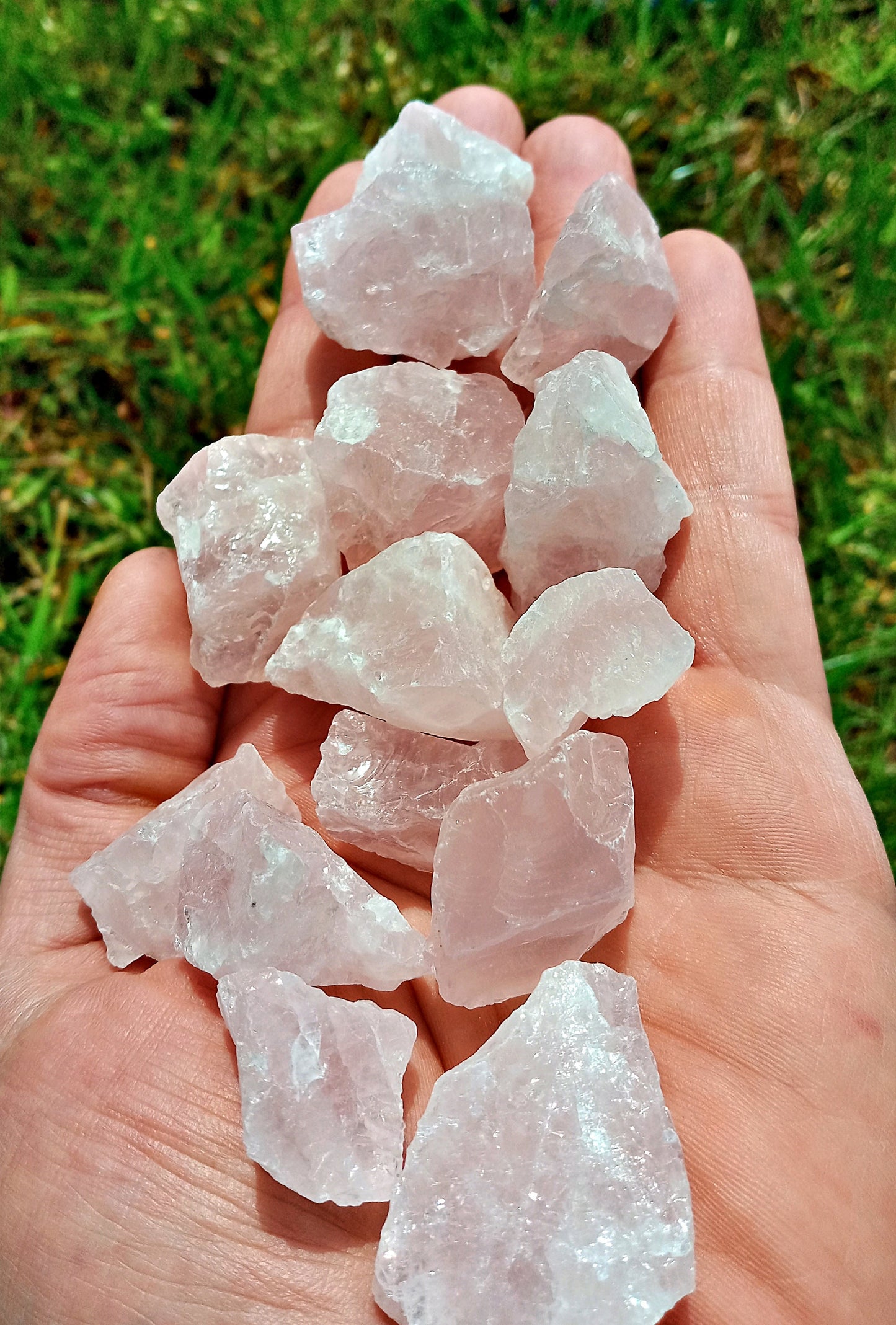 A-Grade Rose Quartz! Choose from five (5) sizes of quality, all-natural, raw, Rose Quartz stones and crystals.