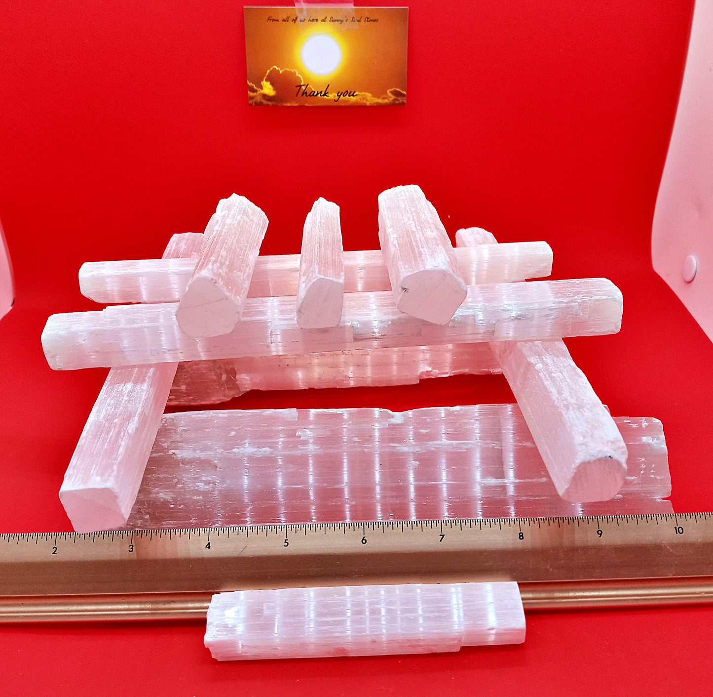 Selenite sticks and logs!  Choose from three (3) sizes of quality, all-natural, raw, Selenite crystals!
