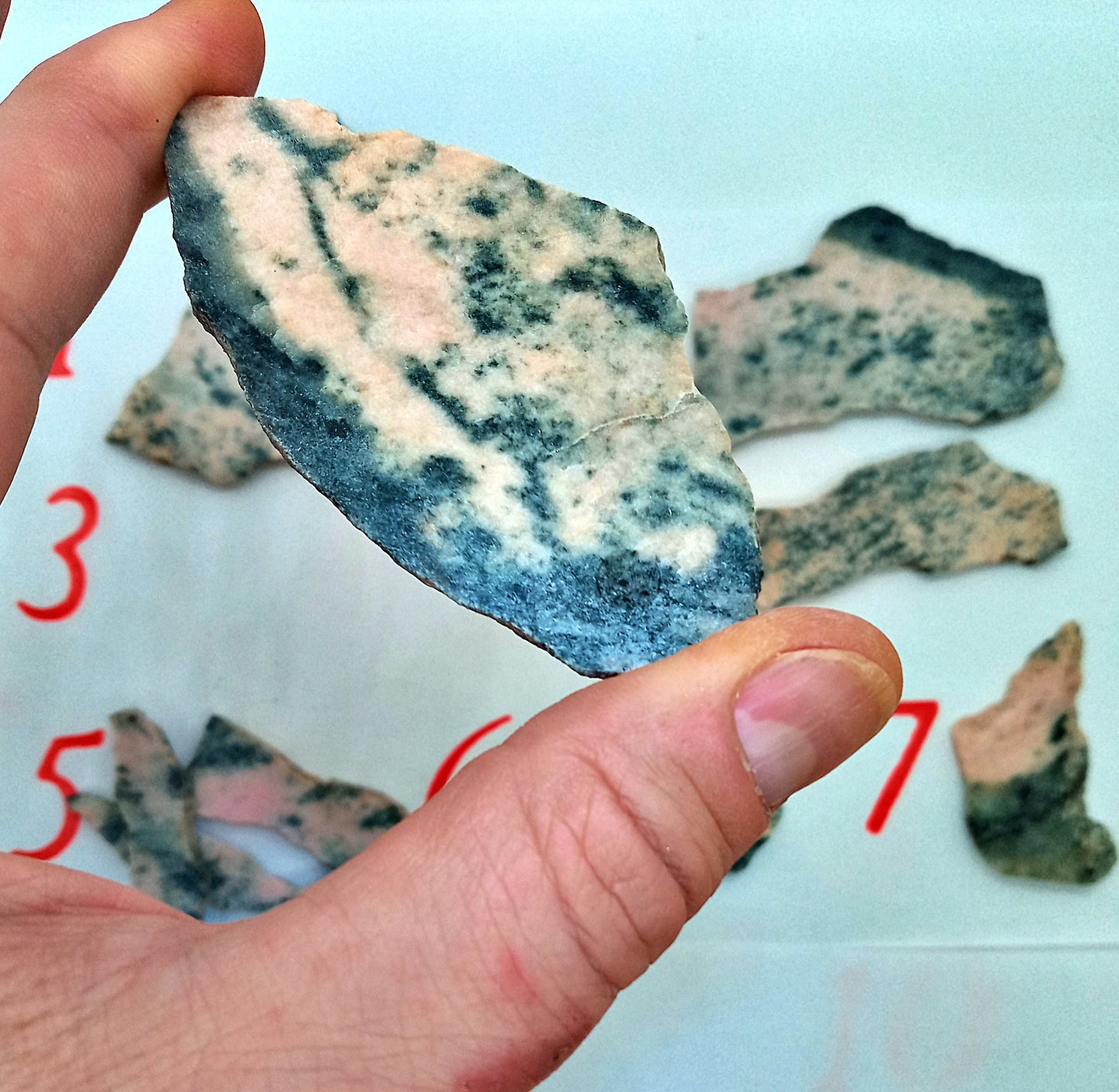 Thulite Slabs! Choose Your Own Thulite from Norway – small, individual pieces of Thulite aka Rosaline slabs!