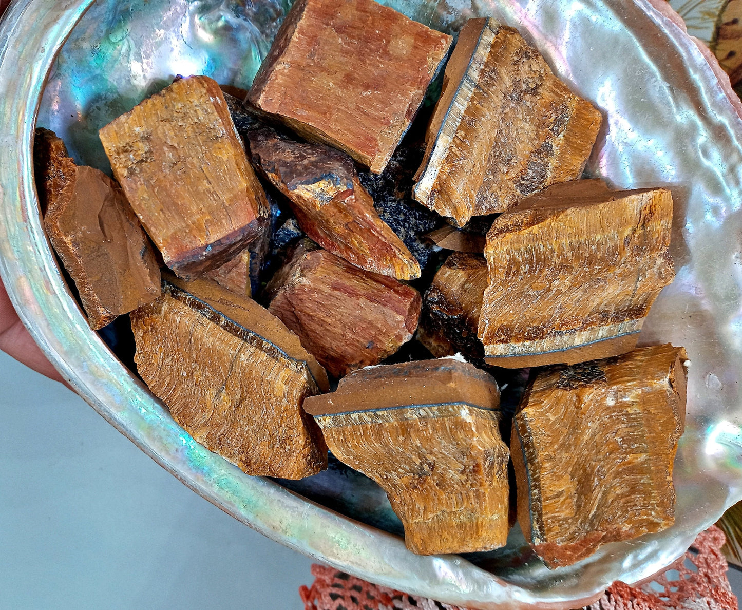 A-Grade Tigers Eye Crystals!  Choose from three (3) sizes of high-quality, all-natural, raw, Golden Tigers Eye - Premium Gold Tigers Eye!