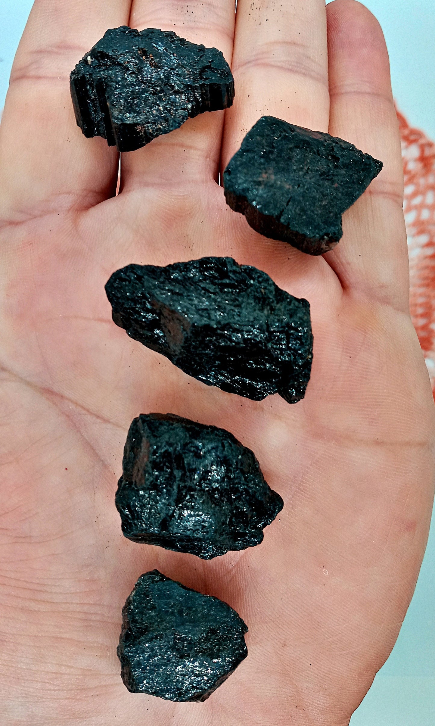Black Tourmaline Crystals!  Choose from three (3) sizes of quality, all-natural, raw, Black Tourmaline stones and crystals!