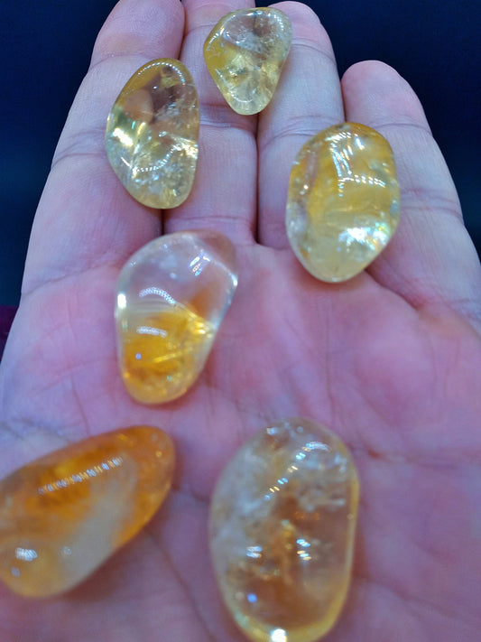 A-Grade Citrine Crystals! A-Grade, all natural, tumbled High Quality Citrine crystals and stones!   Premium Grade polished Citrine!