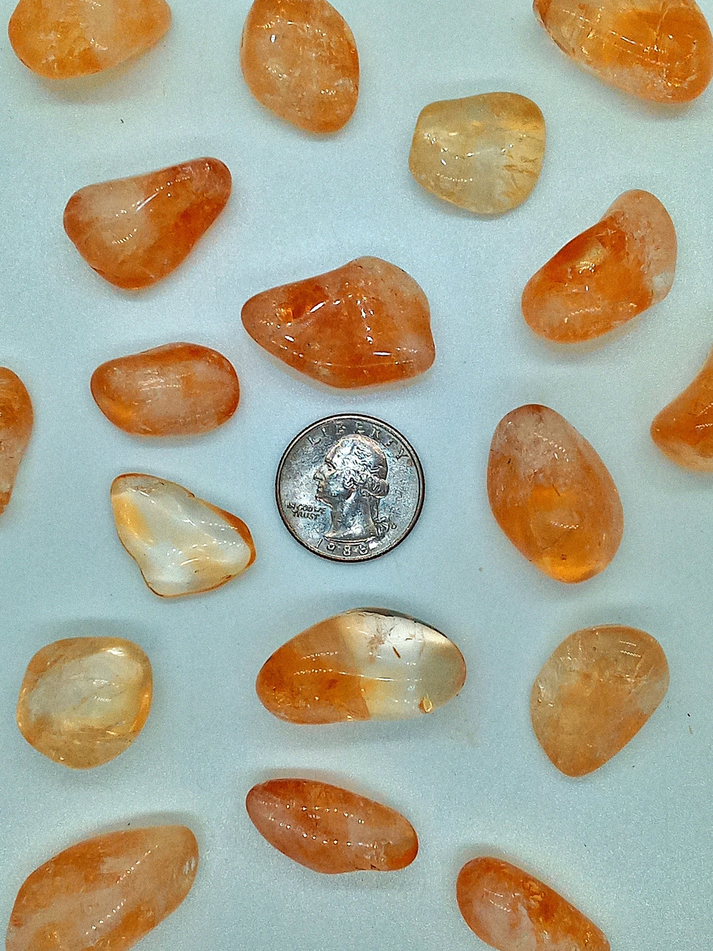 A-Grade Citrine Crystals! A-Grade, all natural, tumbled High Quality Citrine crystals and stones!   Premium Grade polished Citrine!