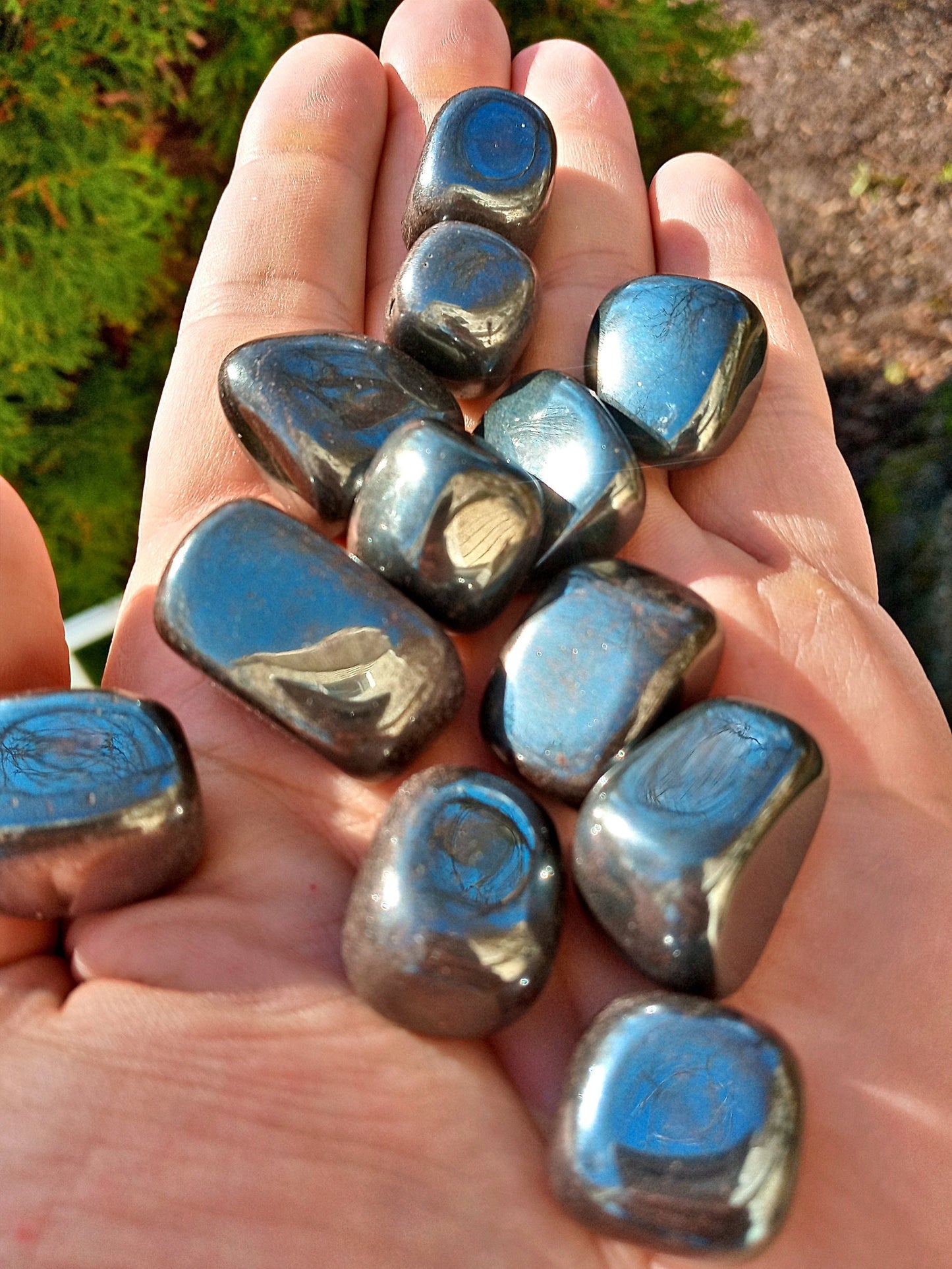 Hematite Crystals!  All natural, tumbled Quality Hematite crystals and stones!   Polished Hematite!