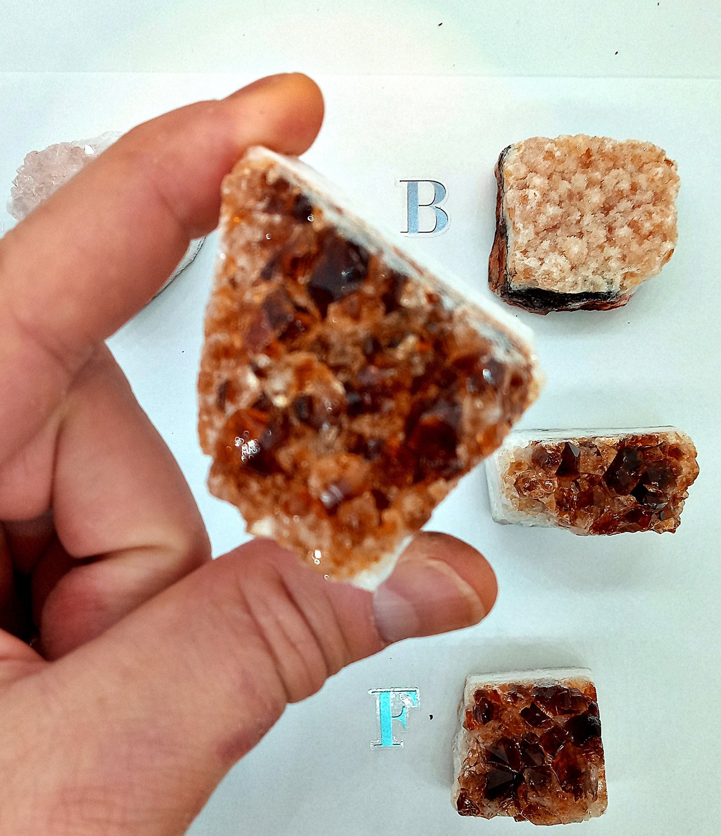 Graded Citrine Clusters!  Choose your Own from six (6) Beautiful Quality Citrine Clusters!  Graded AB Geode, points, crystals, clusters
