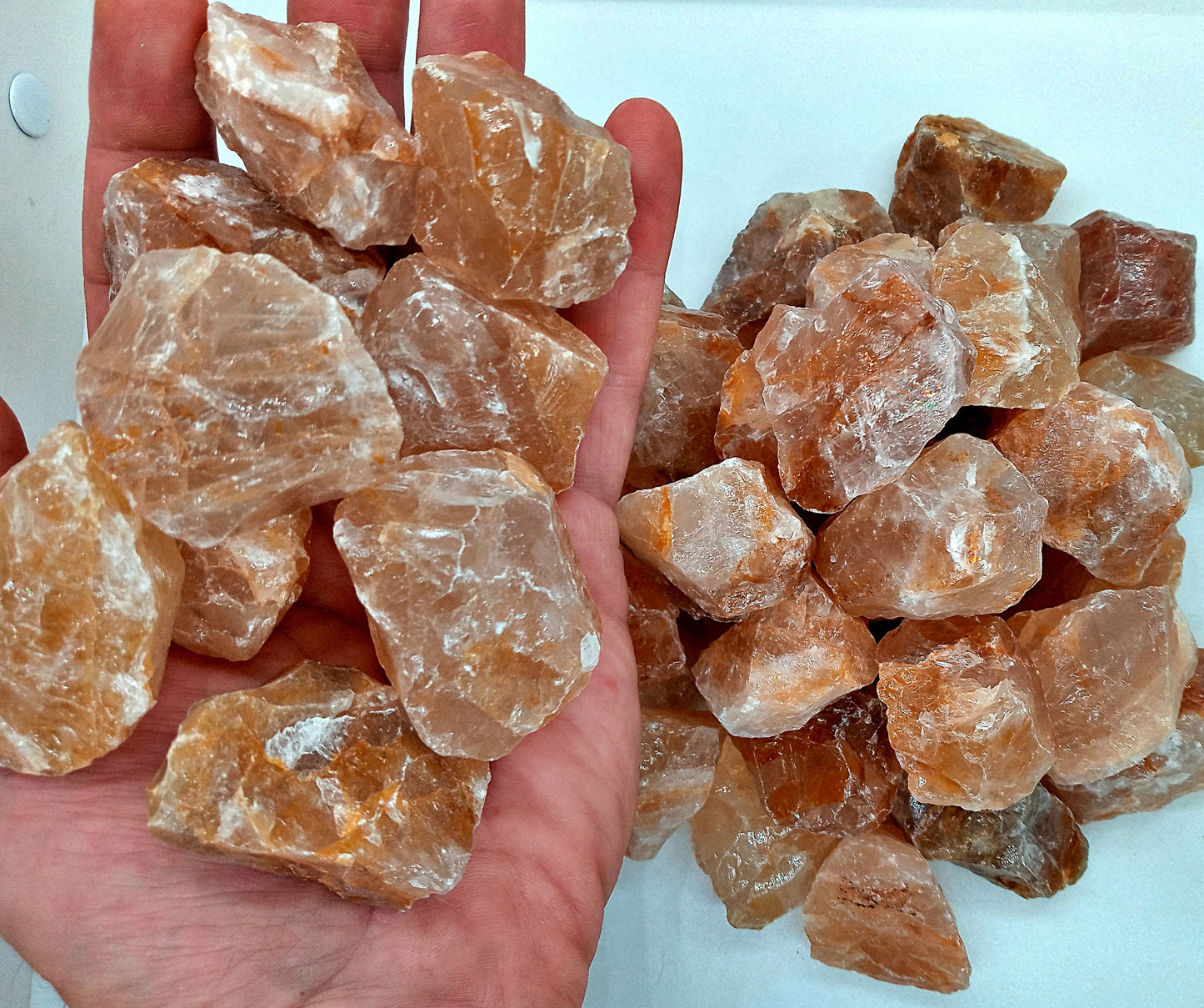 Bulk Golden Healer Quartz!  Choose ounces or lbs and Save!  Wholesale Golden Healer Quartz crystals and stones!