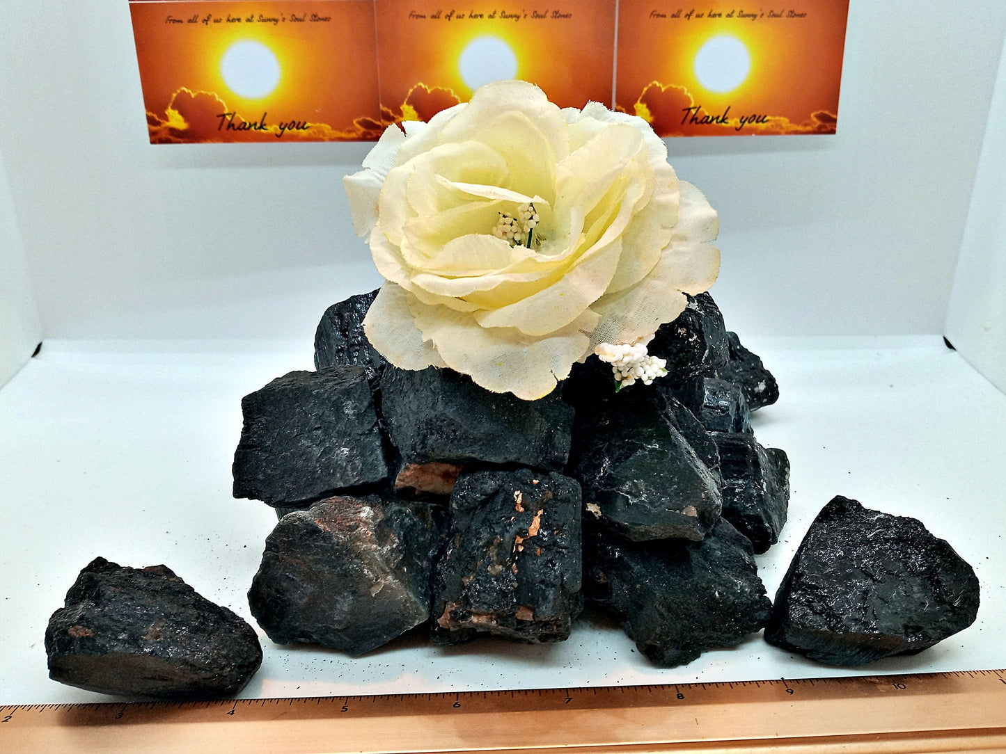 BULK Black Tourmaline Chunks!  Choose Oz or LB!  Buy Bulk and Save with Sunny’s - as low as 0.99 each!  Quality Black Tourmaline crystals!