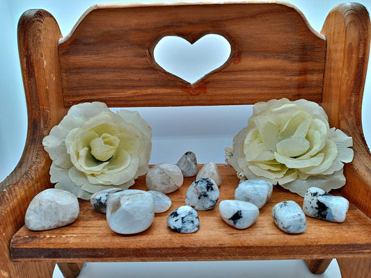 Bulk XQ-Rainbow Moonstone Crystals! Choose how Many AAA-Grade, Tumbled Extra High Quality Rainbow Moonstone crystals.  Wholesale pricing!