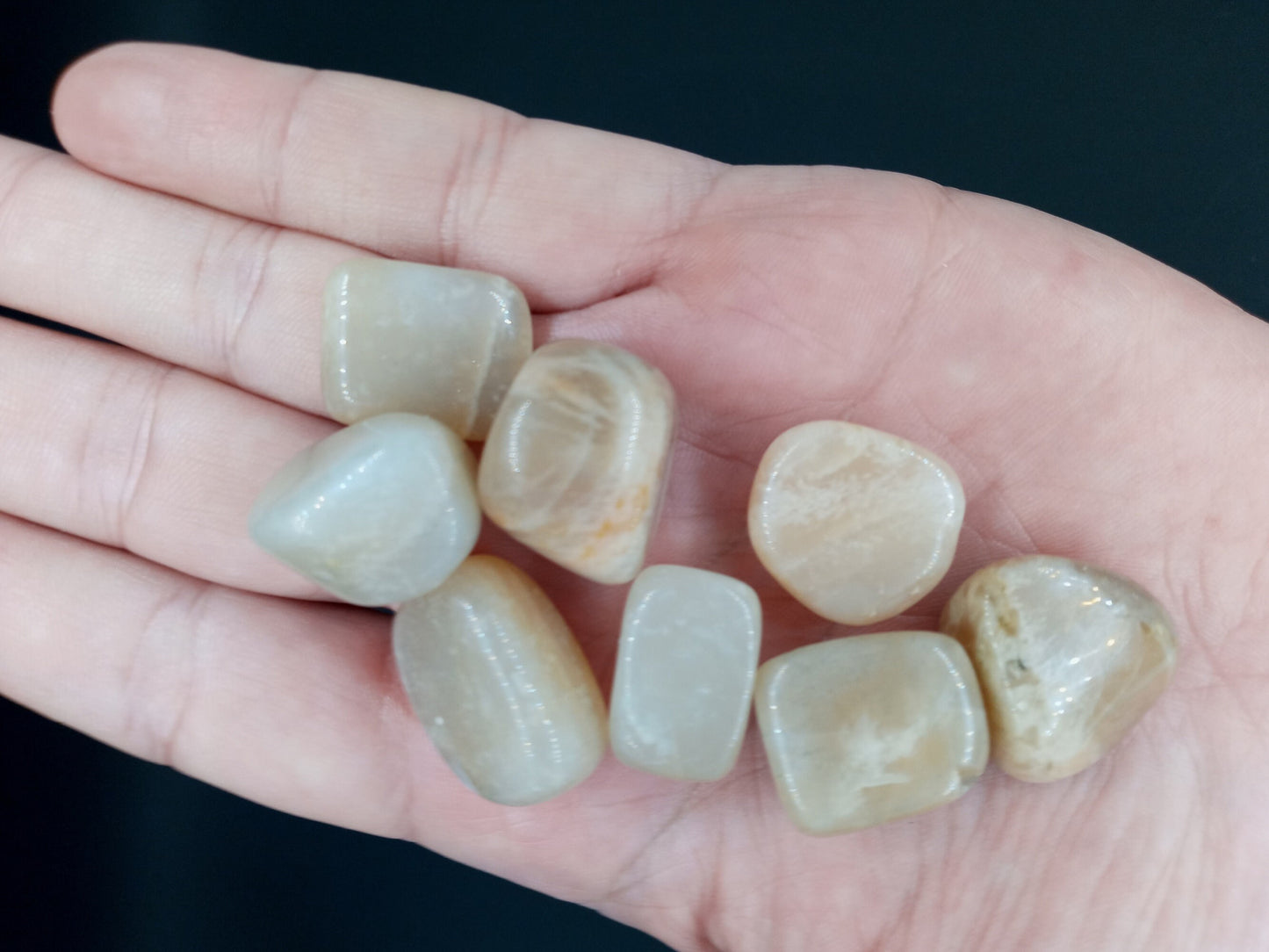 BULK! A-Moonstone Crystals!  Choose how Many A-Grade, natural, tumbled High Quality Moonstone crystals!  Premium Grade polished Moonstone!