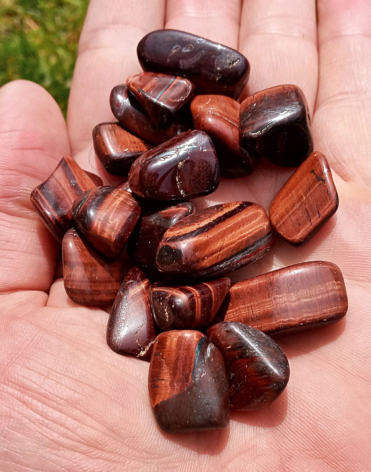 Bulk Red Tiger Eye Crystals!  Choose how Many Tumbled Dragon Eye!  Quality polished Tigers Eye stones and crystals.  Dragons Eye!
