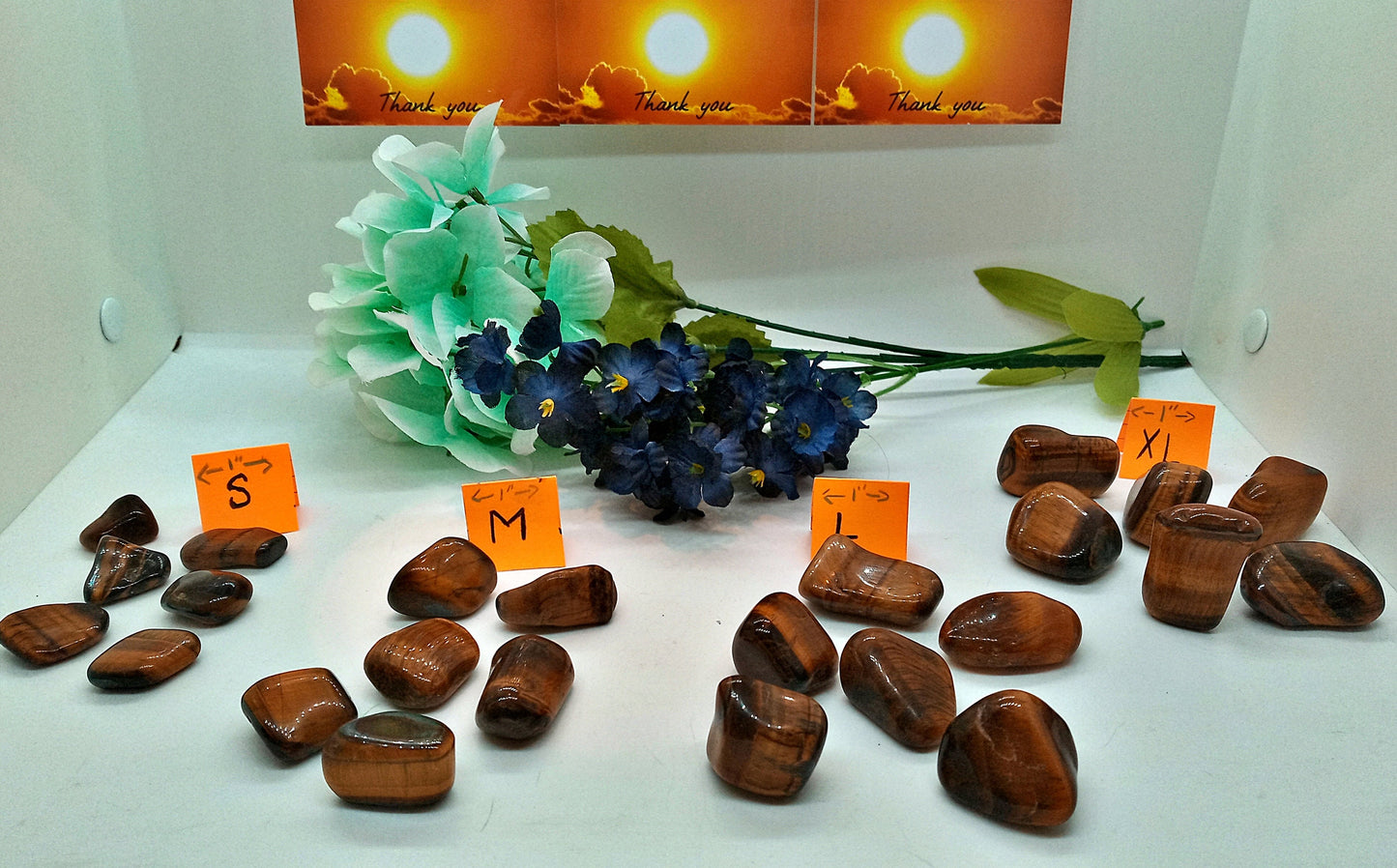 XQ Tigers Eye Crystals!  AAA-Grade, natural, tumbled Extra High Quality Golden Tiger Eye crystals!   Premium Extra Grade polished Tiger Eye!