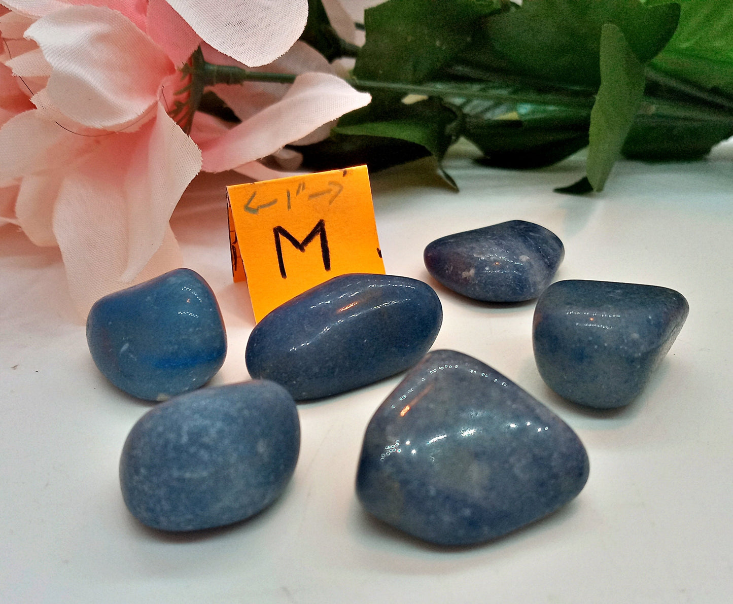 A-Grade Blue Aventurine Crystals!  Choose from four (4) sizes of Premium A-Grade, natural, tumbled High Quality Blue Aventurine crystals.