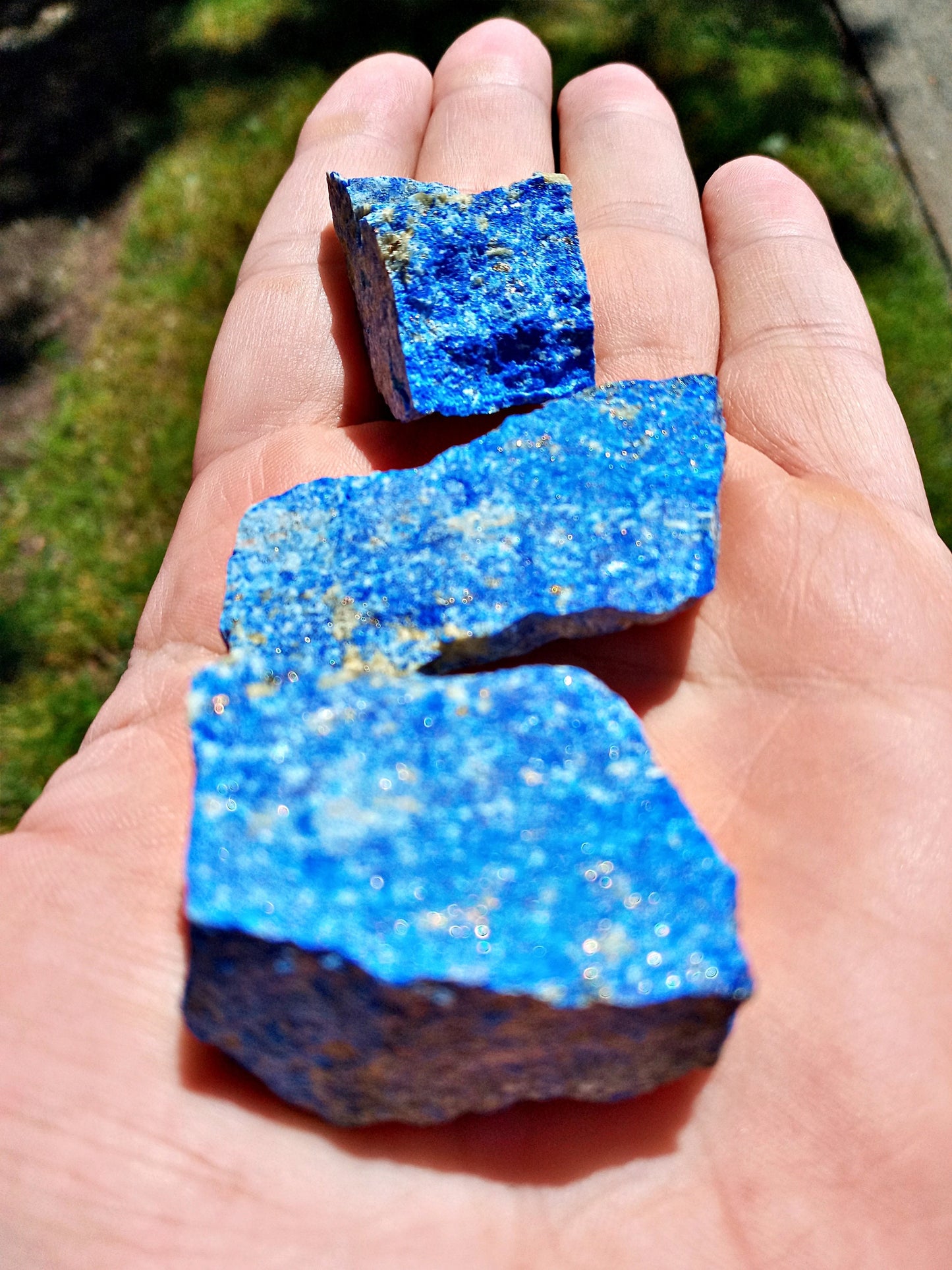 Lapis Lazuli Crystals!  Choose from three (3) sizes of quality, all-natural, raw, Lapis Lazuli stones!