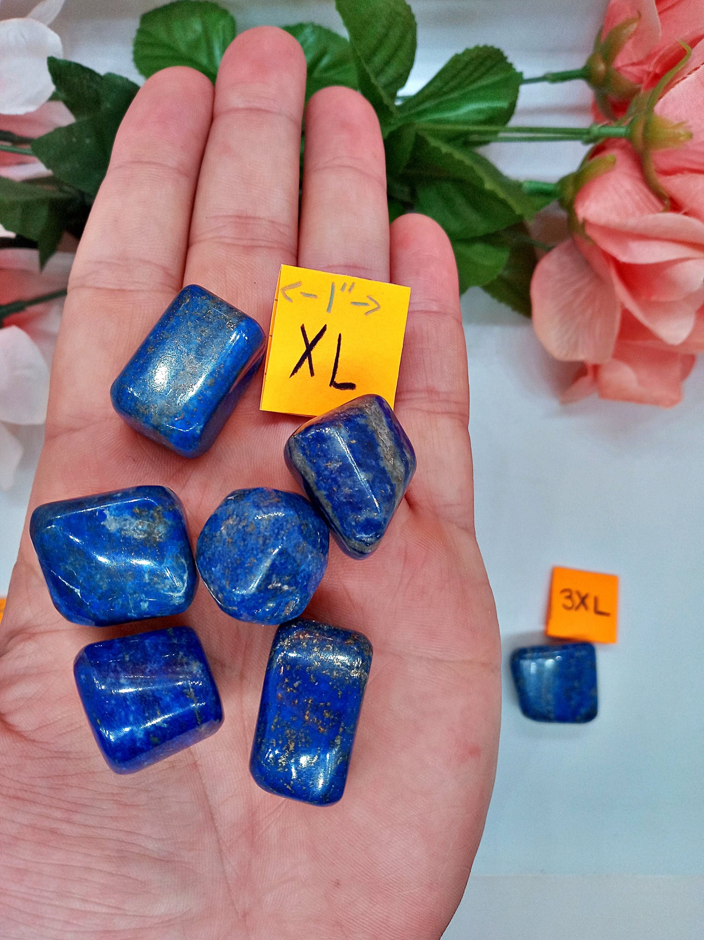 Bulk XQ-Lapis Lazuli Crystals!  Choose How Many AAA-Grade tumbled Extra High Quality Lapis Lazuli crystals.  Polished pocket stones.