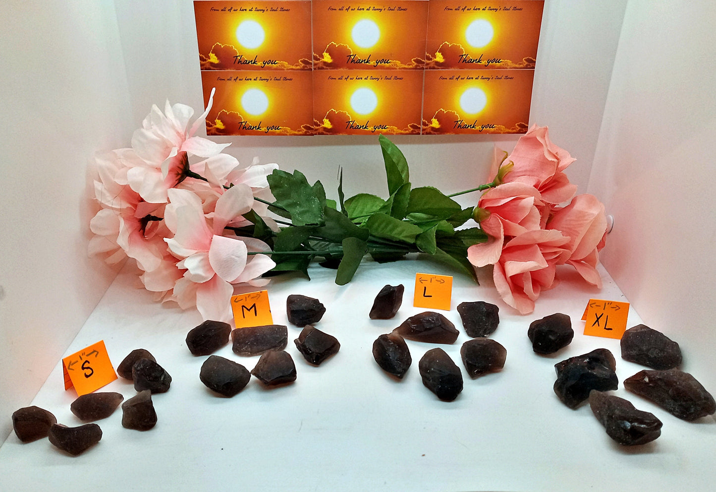 Bulk Smoky Quartz Crystals! Choose how many stones from three sizes! Smoky Quartz crystals and stones. Wholesale pricing!