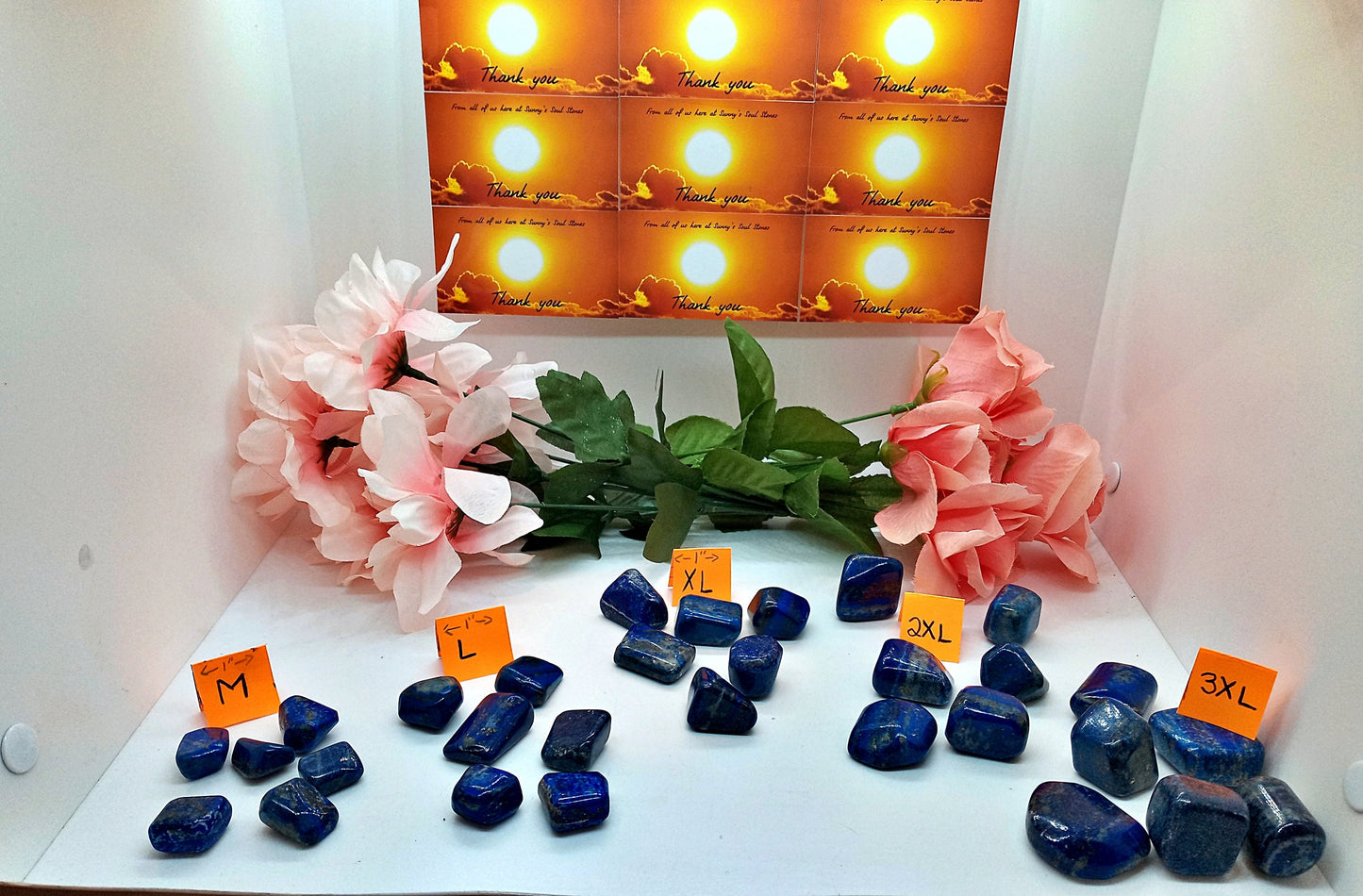 XQ Lapis Lazuli Crystals!  Choose from five (5) sizes of Premium AAA-Grade, all-natural, tumbled Extra High Quality Lapis Lazuli crystals!