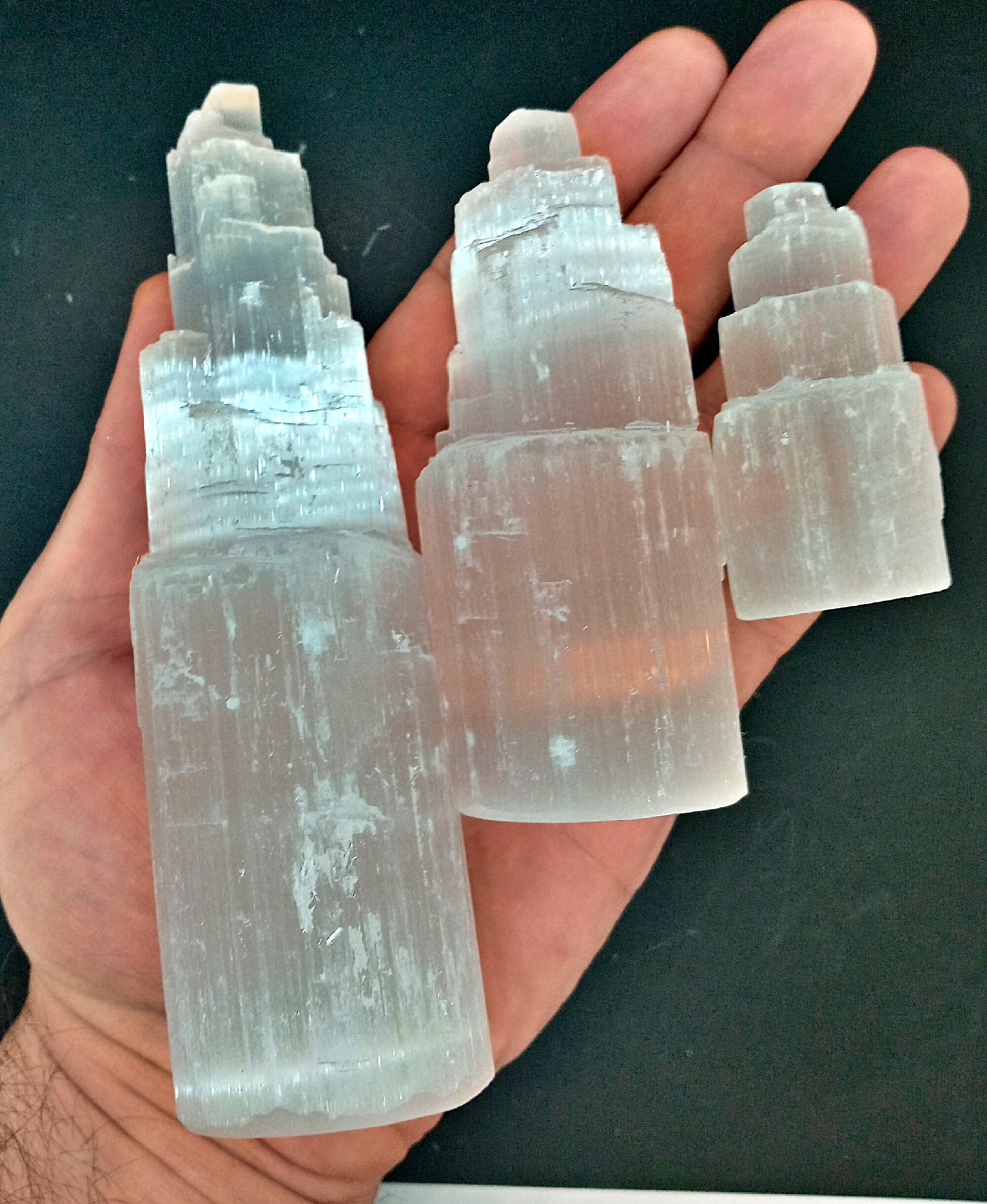 Selenite Towers crystal charging stations!  Choose your size! Selenite Skyscrapers, Icebergs, Towers