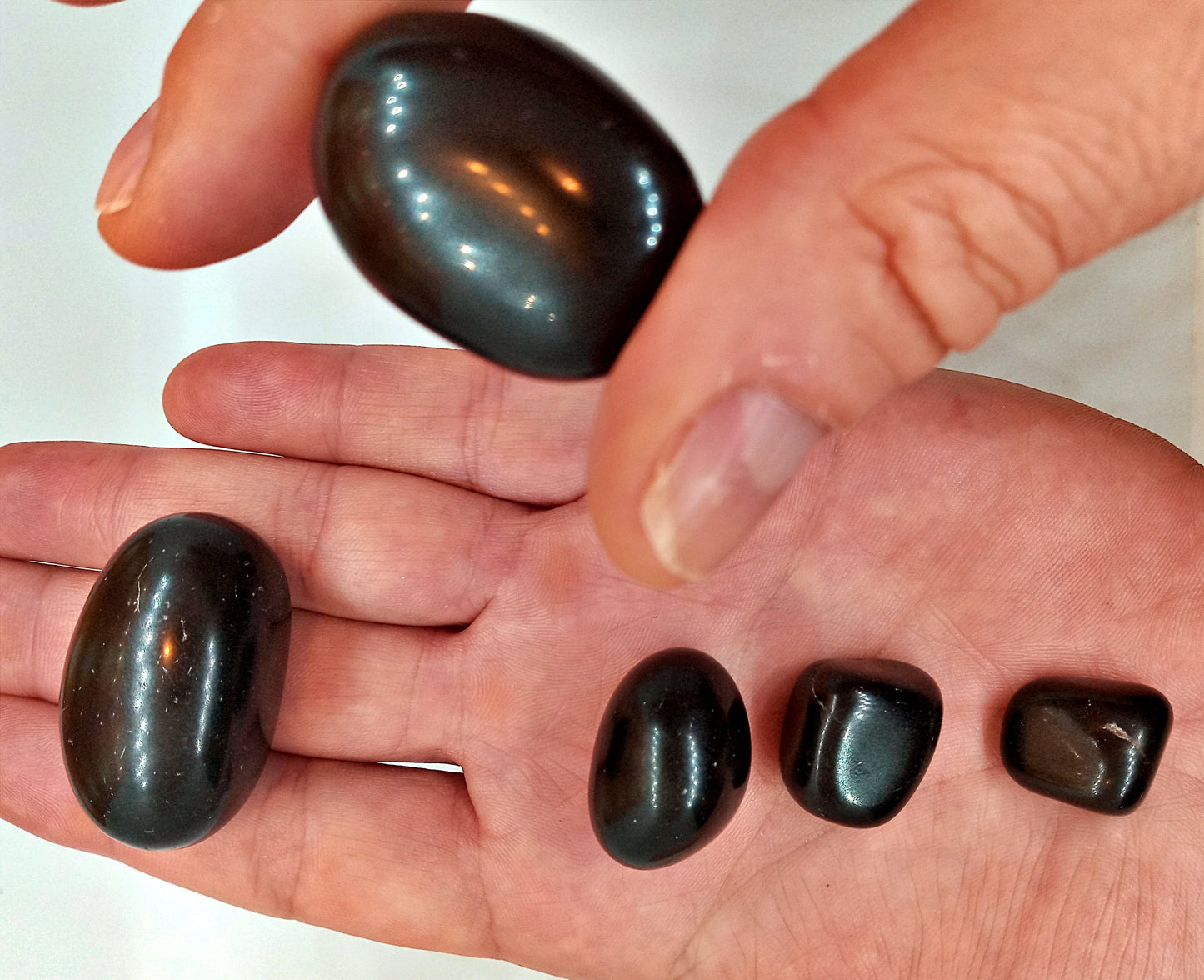 Bulk XQ-Black Tourmaline crystals!  Choose ounces or lb.!  AAA-Grade tumbled Extra High Quality Tourmaline crystals!   Wholesale pricing!