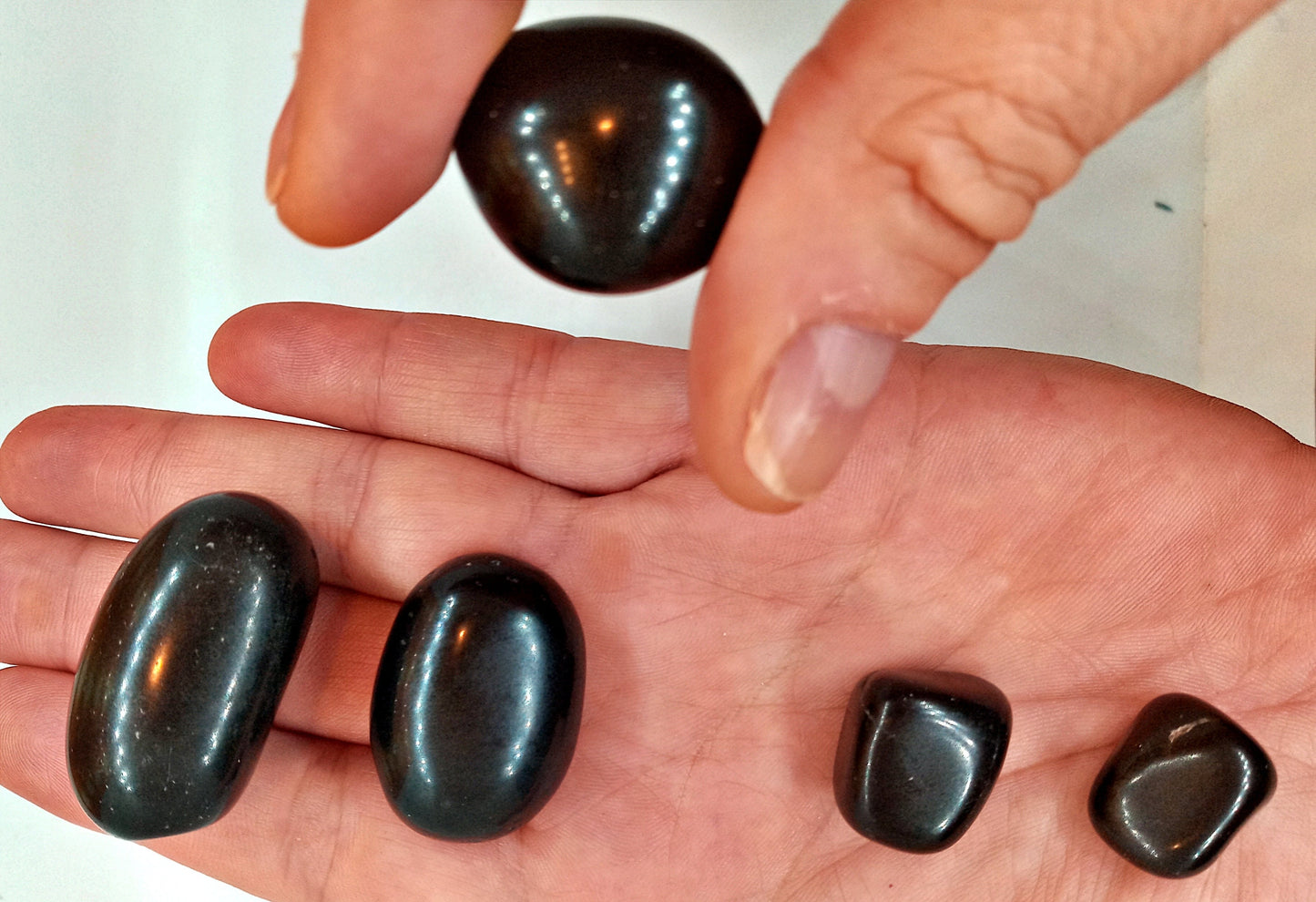 Bulk XQ-Black Tourmaline crystals!  Choose ounces or lb.!  AAA-Grade tumbled Extra High Quality Tourmaline crystals!   Wholesale pricing!