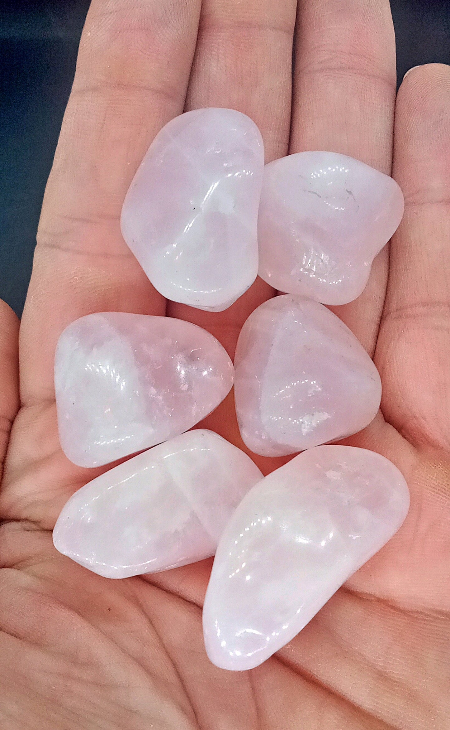 XQ Rose Quartz Crystals!  AAA-Grade, all natural, tumbled Extra High Quality Rose Quartz crystals and stones!   Extra Premium Rose Quartz!