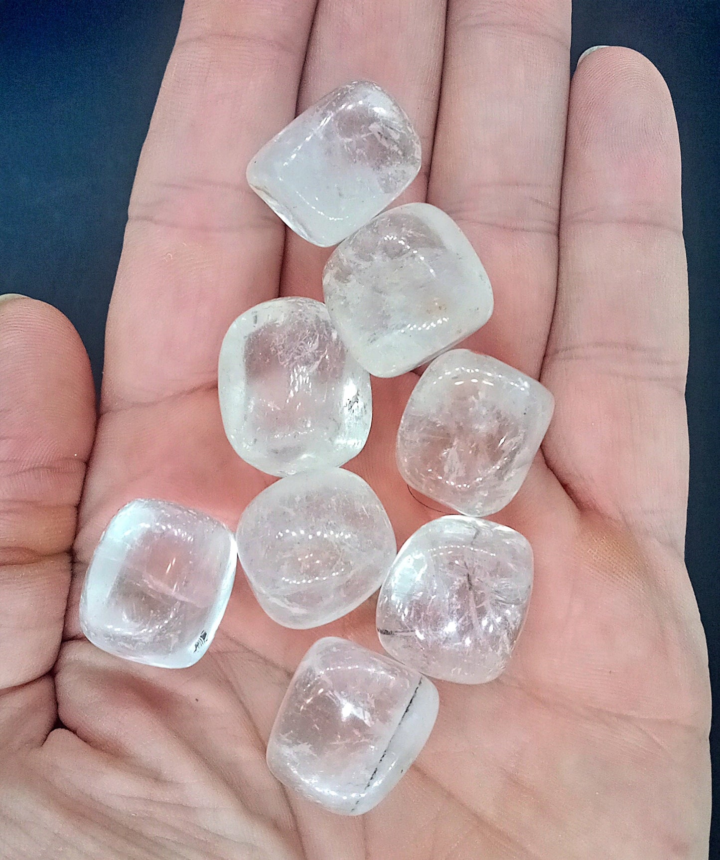 XQ Crystal Quartz!  AAA-Grade, all natural, tumbled Extra High Quality Clear Quartz crystals and stones!   Premium Extra Grade Rock Crystal!