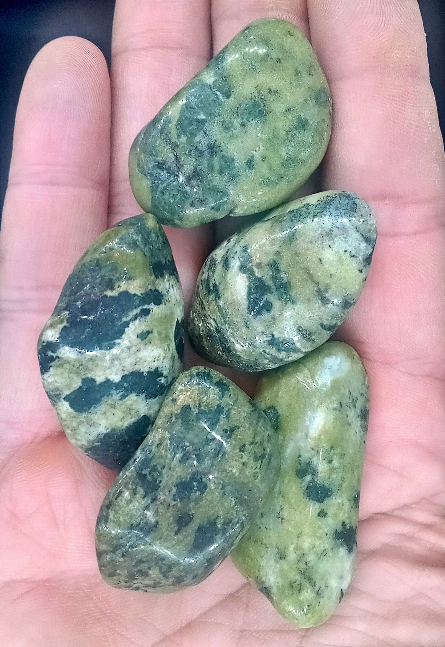 A-Grade Jade! Nephrite Jade!  A-Grade, all natural, tumbled High Quality Nephrite Jade crystals and stones!   Premium Grade polished Jade!