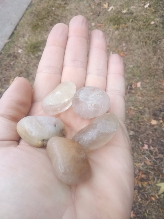 XQ Rutilated Quartz Tumbles!  Choose from four (4) sizes of Extra High Quality AAA-Graded Golden Rutilated Quartz!