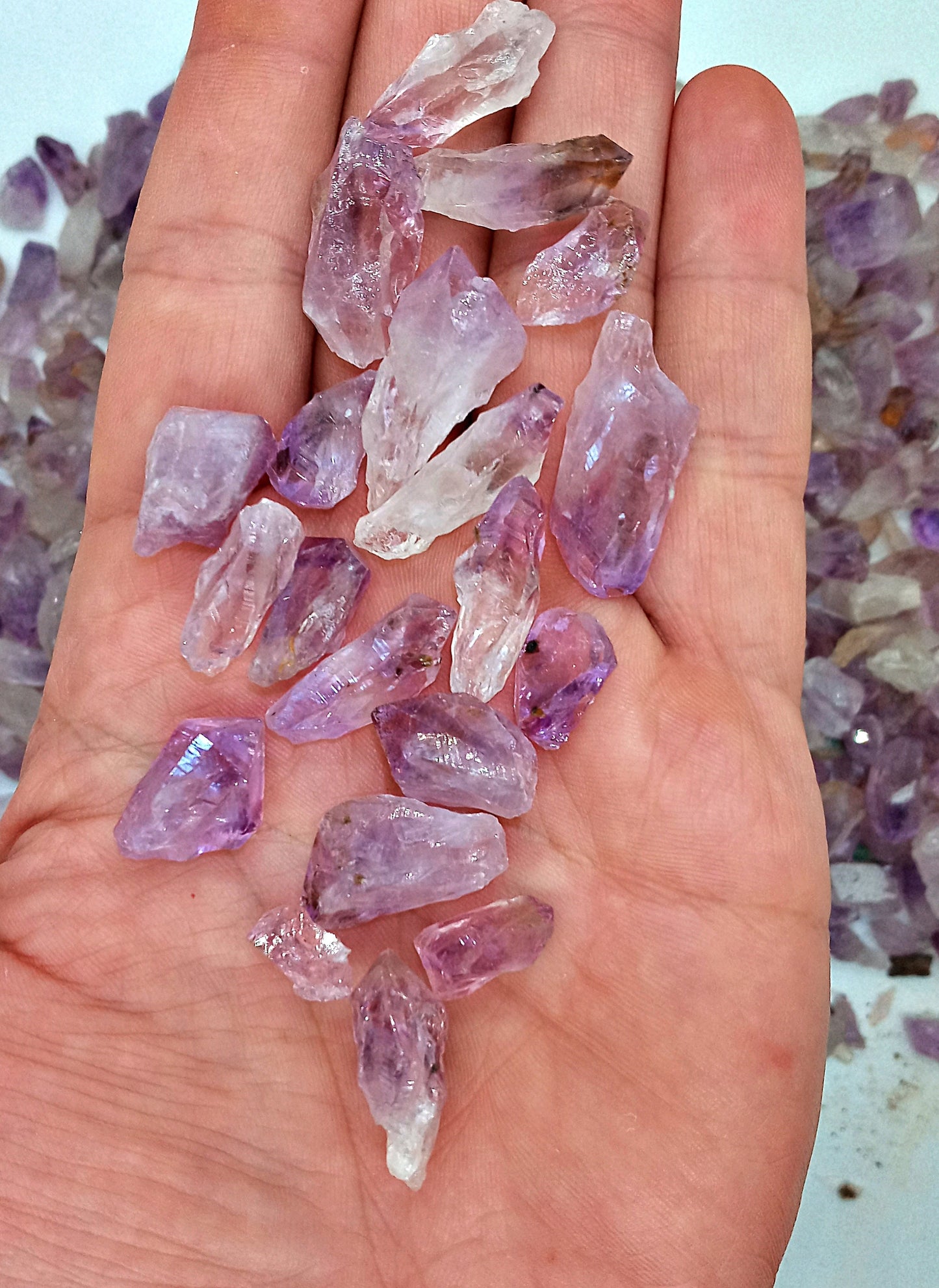 Bulk Amethyst minis Crystals!  Choose how many ounces!  As low as (less than) 6 cents each with Sunny’s Bulk Wholesale Pricing!