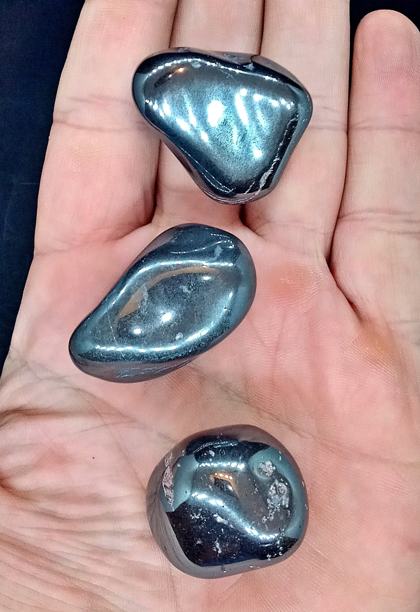A-Grade Hematite Crystals! A-Grade, all natural, tumbled High Quality Hematite crystals and stones!   Premium Grade polished Hematite!