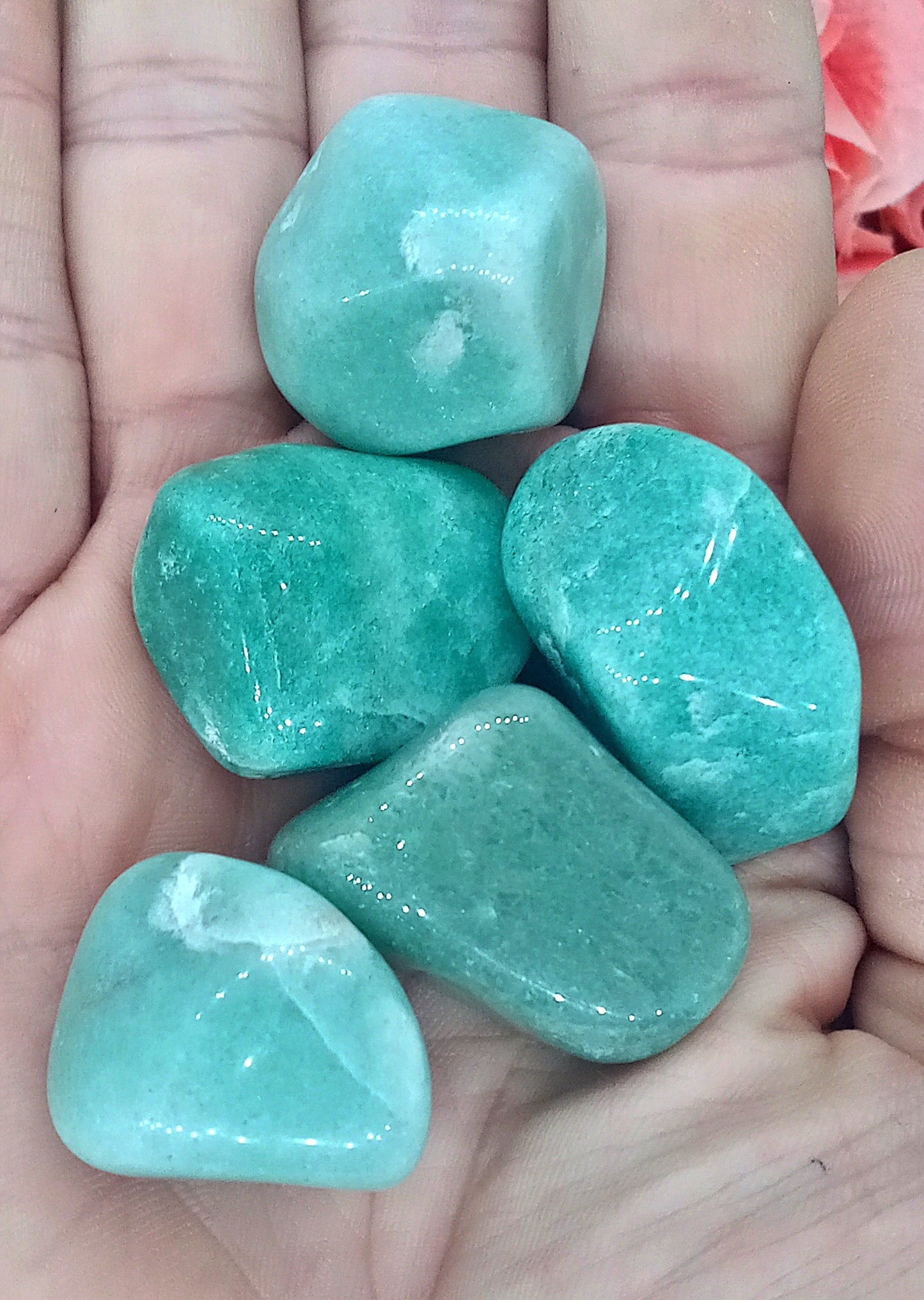 A-Grade Green Aventurine Crystals!  Choose from five (5) sizes of Premium A-Grade, natural, tumbled High Quality Green Aventurine crystals.