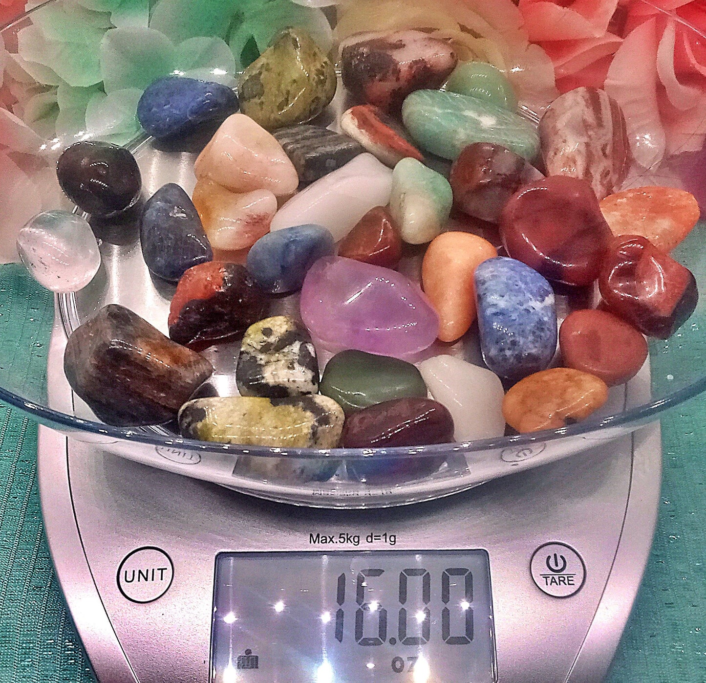 XQ World Mix Crystals!  AAA-Grade, tumbled Extra High-Quality mix of crystals from around the world!  Every crystal is Triple-A quality!